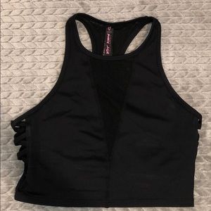 High neck sports bra